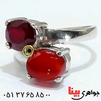 انگشتر چند جواهر زنانه بسیار خاص _کد:23448