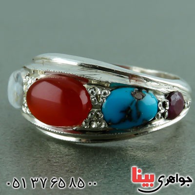 انگشتر چند جواهر خاص مردانه _کد:23456
