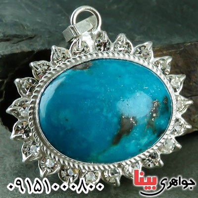 گردنبند فیروزه دورجواهری زنانه بسیارزیبا