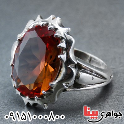 انگشتر الکساندریت هفت رنگ دست ساز مردانه _کد:23521