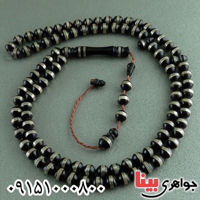 تسبیح چوب نارگیل 101 دانه ای برنجی _کد:23533