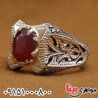 انگشتر یاقوت سرخ خوشرنگ خاص فاخر مردانه