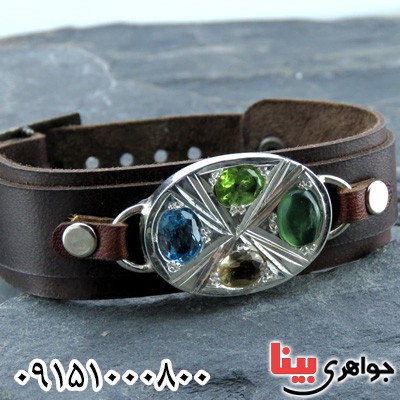 دستبند چند جواهر مردانه خاص سفارشی _کد:23606