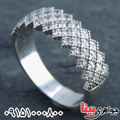 انگشتر نقره سولیتر مدل پرنس رودیوم زنانه _کد:23649