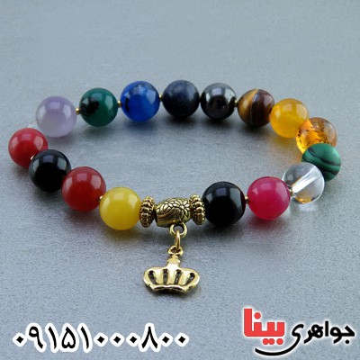 دستبند چند جواهر سنگ درمانی زیبا _کد:23655