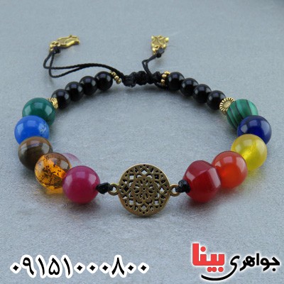 دستبند چند جواهر سنگ درمانی بسیار خاص _کد:23657