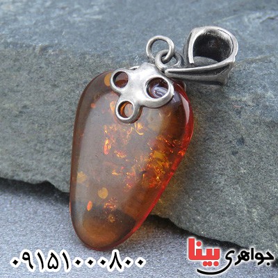 گردنبند کهربا بلونی روسی خوشرنگ و خاص _کد:23684