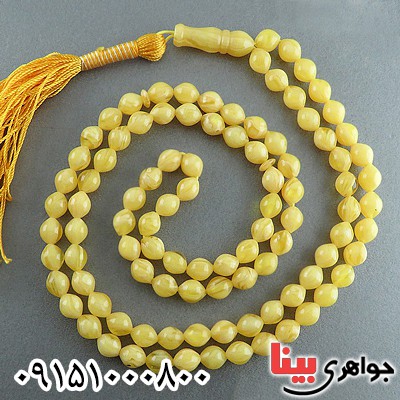 تسبیح کهربا پودری اصل 101 دانه ای _کد:23760