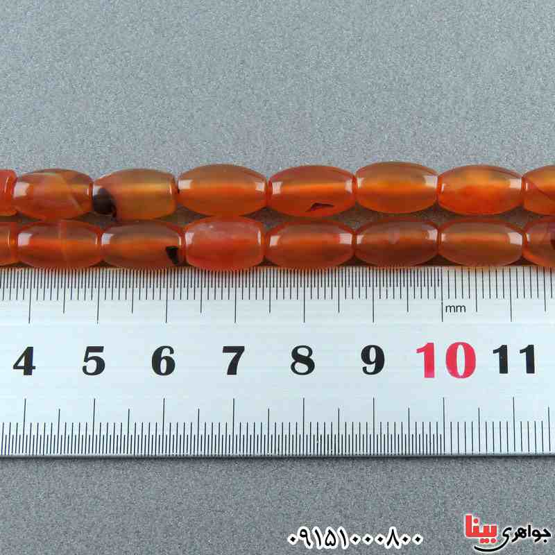 تسبیح عقیق یمنی سرخ 33 دانه ای تراش دستی _کد:23771