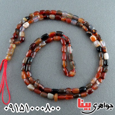 تسبیح عقیق یمنی سلیمانی ابلق 101 دانه ای _کد:23781