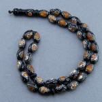 33 دانه ای مصری میخکوب و مرصع کهربا و صدف _کد:23792 33 دانه ای مصری میخکوب و مرصع کهربا و صدف _کد:23792