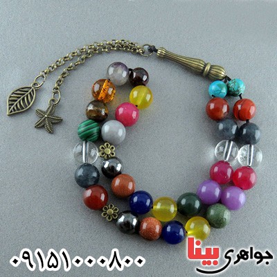 تسبیح چند جواهر 33 دانه ای اعجاب انگیز سنگ درمانی _کد:23795