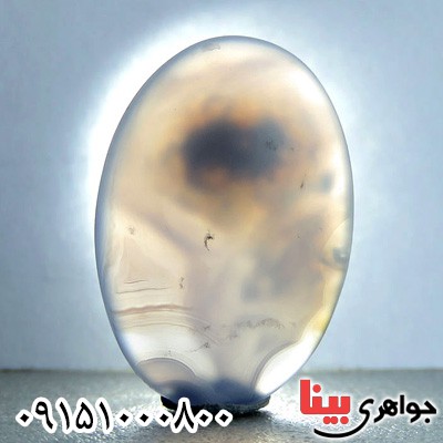 نگین انگشتر عقیق یمنی کبود طرح دار بسیار زیبا _کد:23812