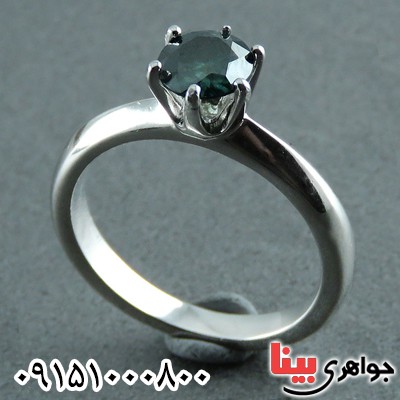 انگشتر الماس روسی (موزانایت) رودیوم زنانه _کد:23856