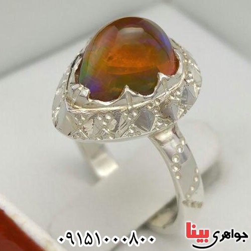 انگشتر اوپال زنانه خوشرنگ و خاص _کد:23980