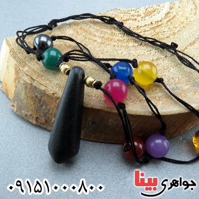 گردنبند هبهاب  با رشته نگین های خاص و زیبا مناسب سنگ درمانی _کد:24036