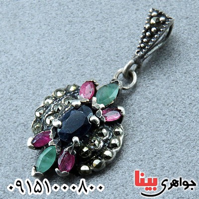 گردنبند چند جواهر خوشرنگ مارکازیتی زنانه
