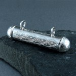 گردنبند نقره لوله حرز جاسازی ادعیه
