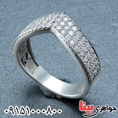 انگشتر نقره پرنس رودیوم زنانه _کد:24132