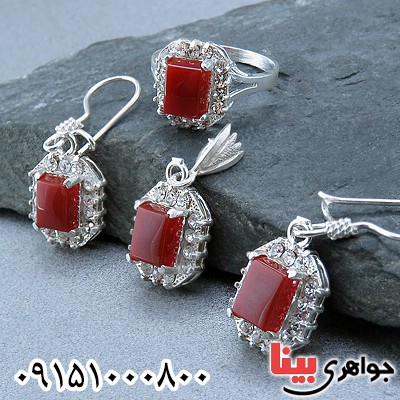 سرویس عقیق قرمز خوشرنگ خاص زنانه