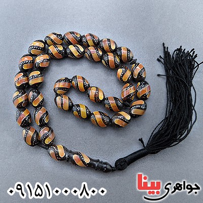 تسبیح کشکول (کوک)  زیبا با پودر کهربا