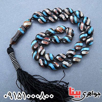 تسبیح کشکول (کوک) خاص با پودر کهربا 33 دانه ای _کد:24194
