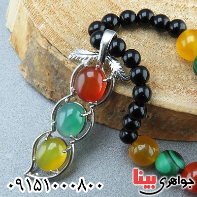 گردنبند چند جواهر زیبا و خاص _کد:24206