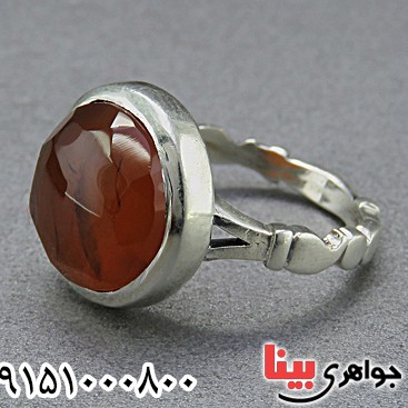 انگشتر عقیق یمنی طرح صفوی _کد:24208