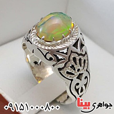 انگشتر اوپال دست ساز و خاص _کد:24237