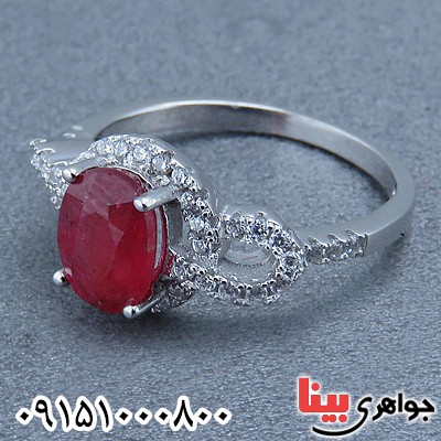 انگشتر یاقوت سرخ زنانه رودیوم بسیار خاص