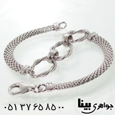 دستبند نقره ایتالیایی زنانه طرح ترکیبی