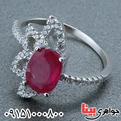انگشتر یاقوت سرخ  خوشرنگ و زیبا_کد:24251