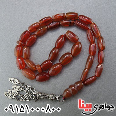 تسبیح عقیق یمنی سرخ 33 دانه ای بسیار زیبا