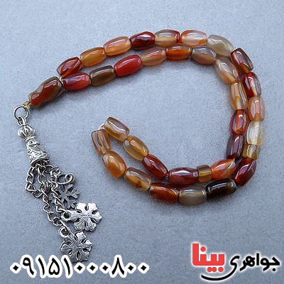 تسبیح عقیق یمنی 33 دانه ای خوشرنگ _کد:24306