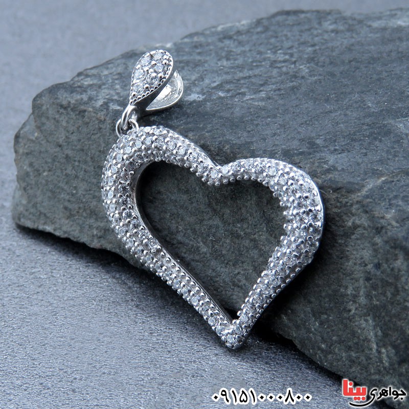گردنبند نقره قلبی شکل خاص زنانه