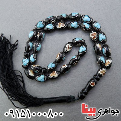 تسبیح یسر 33 دانه ای میخکوب و مرصع کاری شده _کد:24376