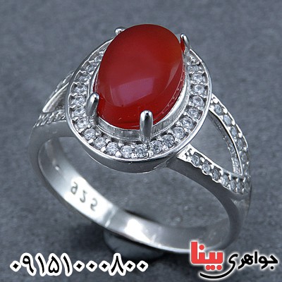 انگشتر عقیق یمنی زنانه بسیار خاص _کد:24383