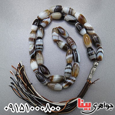 تسبیح عقیق سلیمانی 33 دانه ای درشت و زیبا _کد:24400