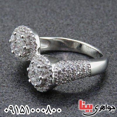 انگشتر نقره مدل پرنس رودیوم زنانه _کد:24404