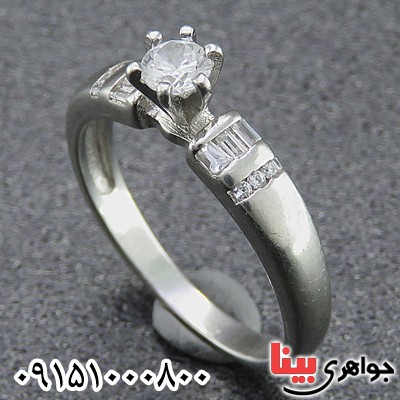 انگشتر نقره خاص سولیتر زنانه _کد:24412