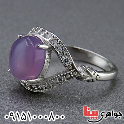 انگشتر عقیق یمنی کبود رودیوم بسیار خاص _کد:24527