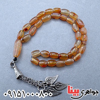 تسبیح عقیق یمنی 33 دانه ای خوشرنگ _کد:24554