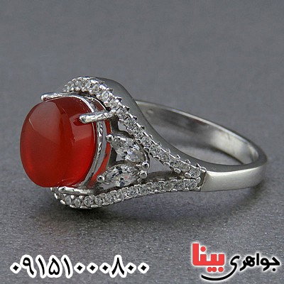 انگشتر عقیق یمنی خوشرنگ بسیار زیبا _کد:24634