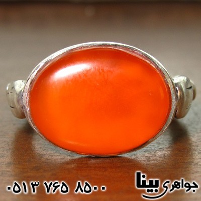 انگشتر عقیق یمنی مردانه طرح صفوی