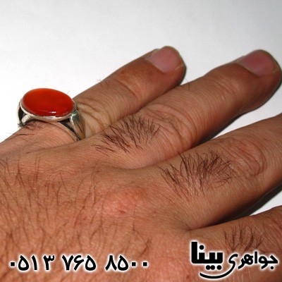 انگشتر عقیق یمنی مردانه طرح صفوی