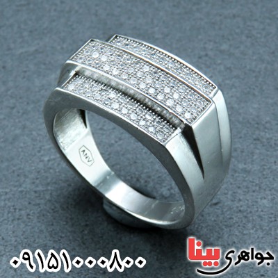 انگشتر نقره پرنس رودیوم مردانه _کد:24641
