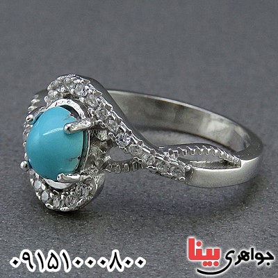 انگشتر فیروزه نیشابور زیبا زنانه _کد:24692