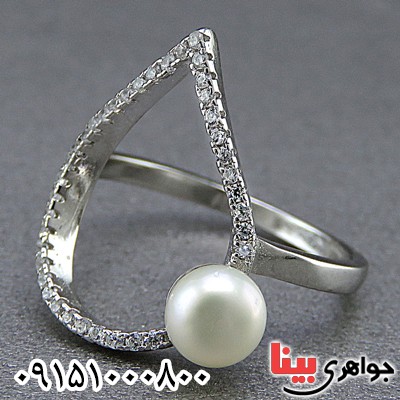 انگشتر مروارید بسیار زیبا خاص زنانه  _کد:24708
