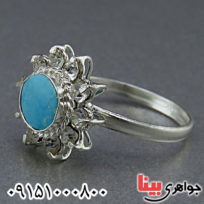 انگشتر فیروزه  نیشابوری خاص زنانه  _کد:24722
