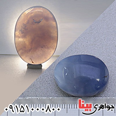 نگین انگشتر عقیق یمنی کبود درشت خوشرنگ و زیبا _کد:24744